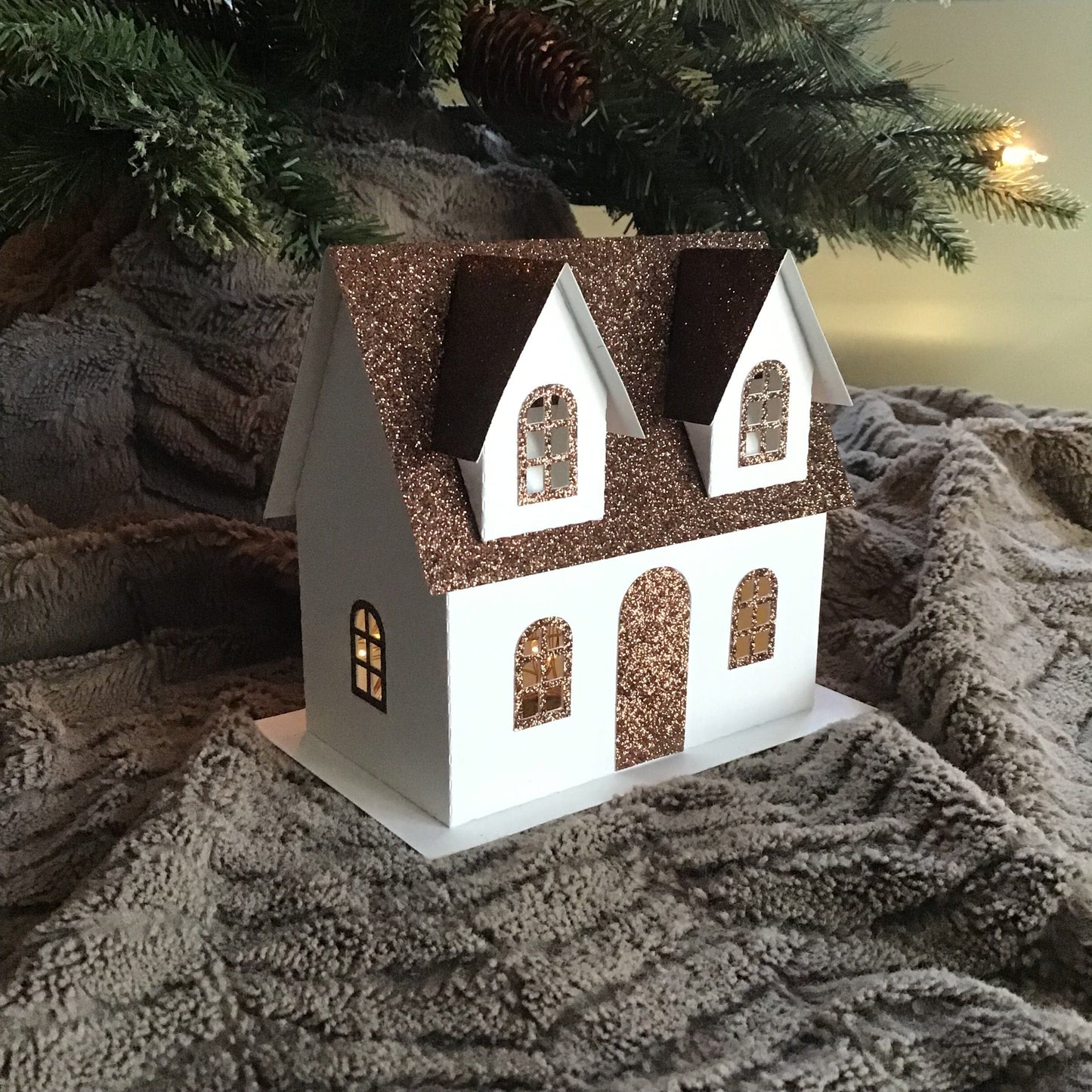 Adriana Ortiz Designs Holiday ornament Christmas village house