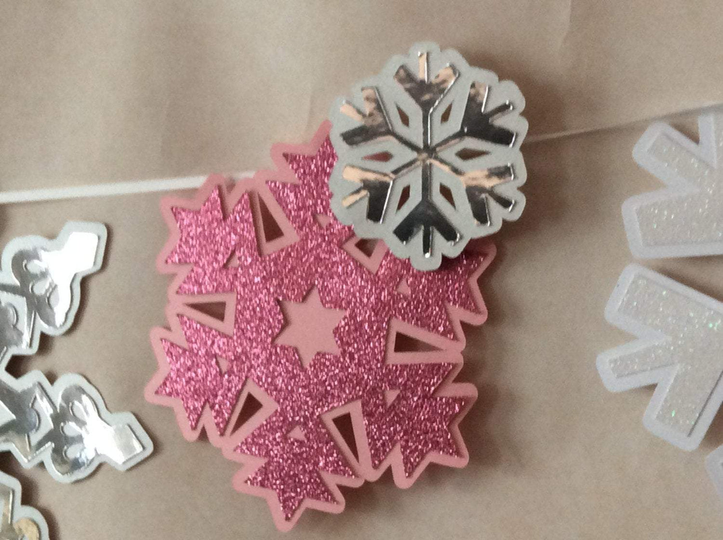 Adriana Ortiz Designs Garland Snowflake Christmas Mantle Garland