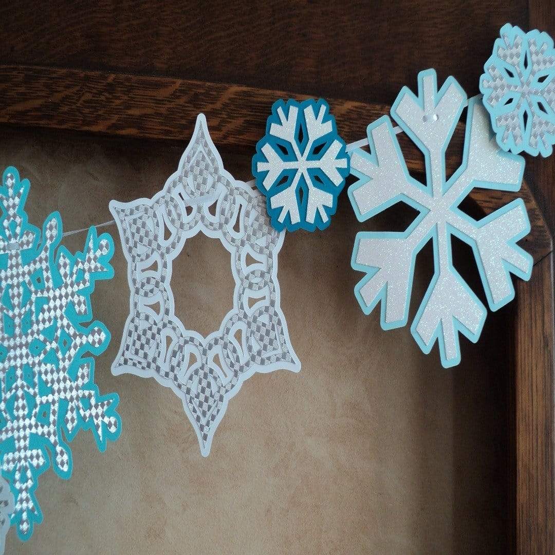 3 Pieces Snowflake Winter Wonderland Banner Snowflake Paper Garland  Snowflake Ha