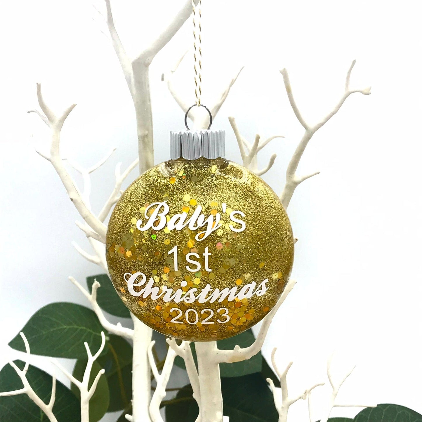 Adriana Ortiz Designs Holiday ornament Personalized Ball Christmas Ornament