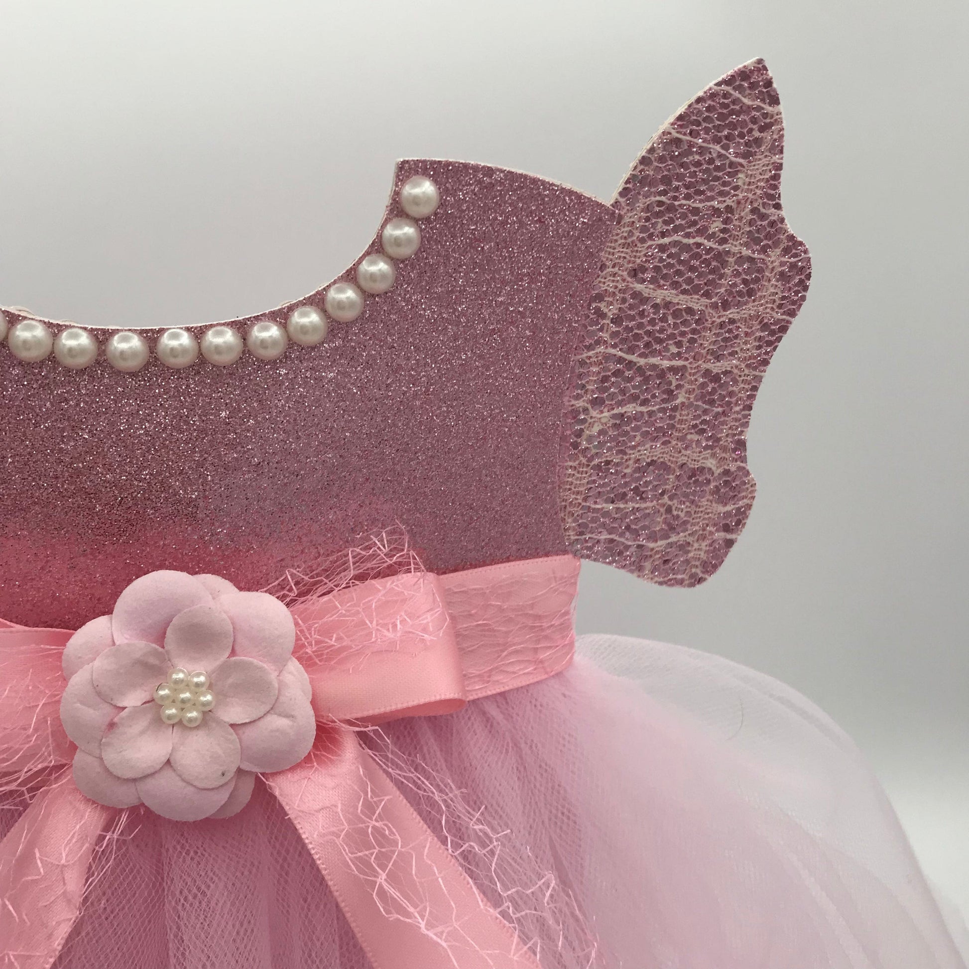 Adriana Ortiz Designs Tutu Dress Centerpiece Tutu dress pink centerpiece for baby shower, birthday party or baptism.