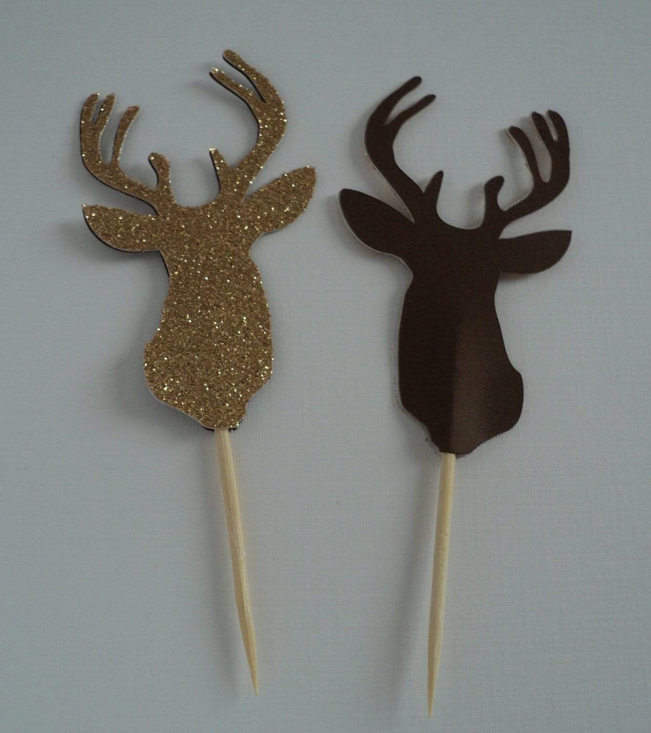 Adriana Ortiz Designs Cupcake toppers Deer Cupcake Toppers Christmas