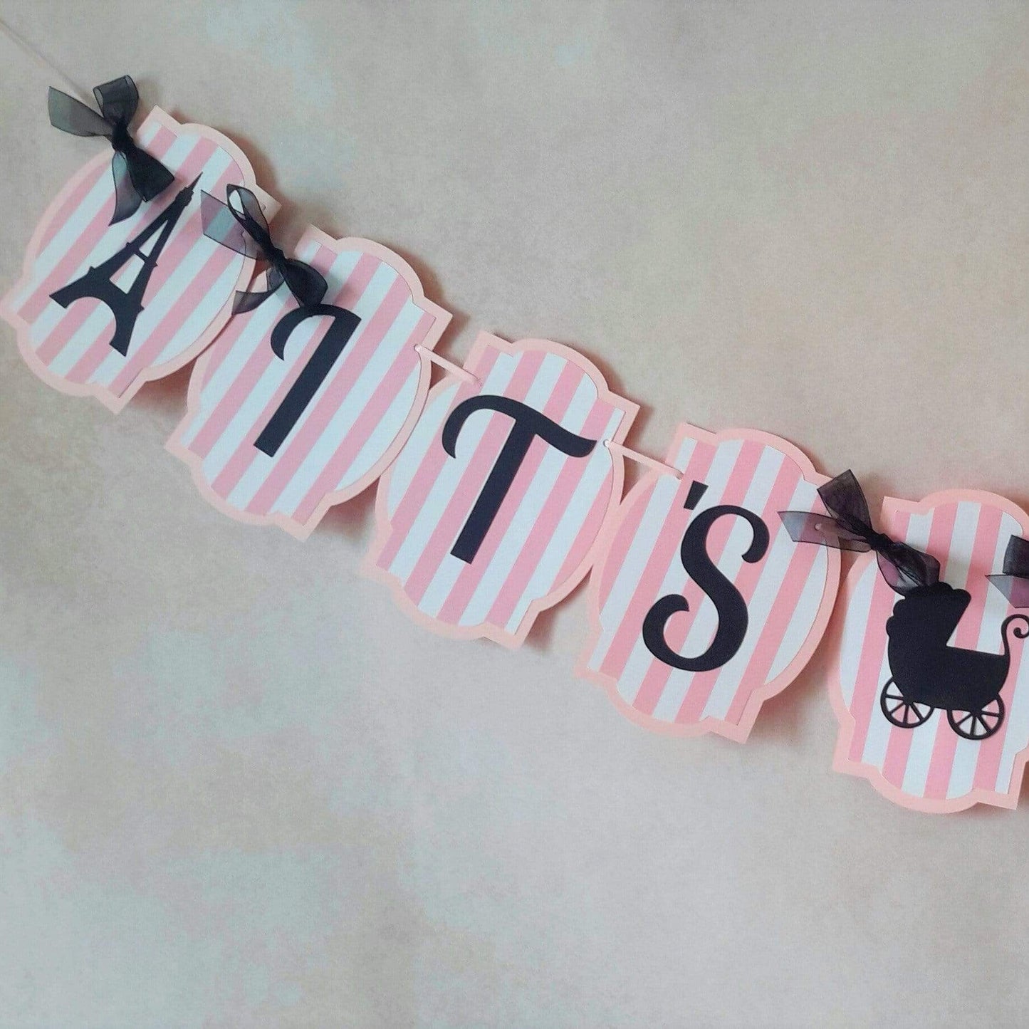Adriana Ortiz Designs Banner Paris Baby Shower Banner