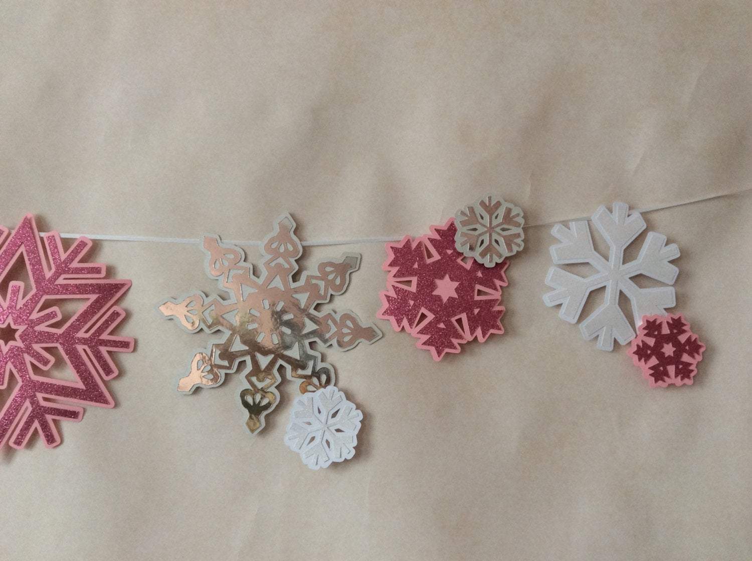 Adriana Ortiz Designs Garland Snowflake Christmas Mantle Garland